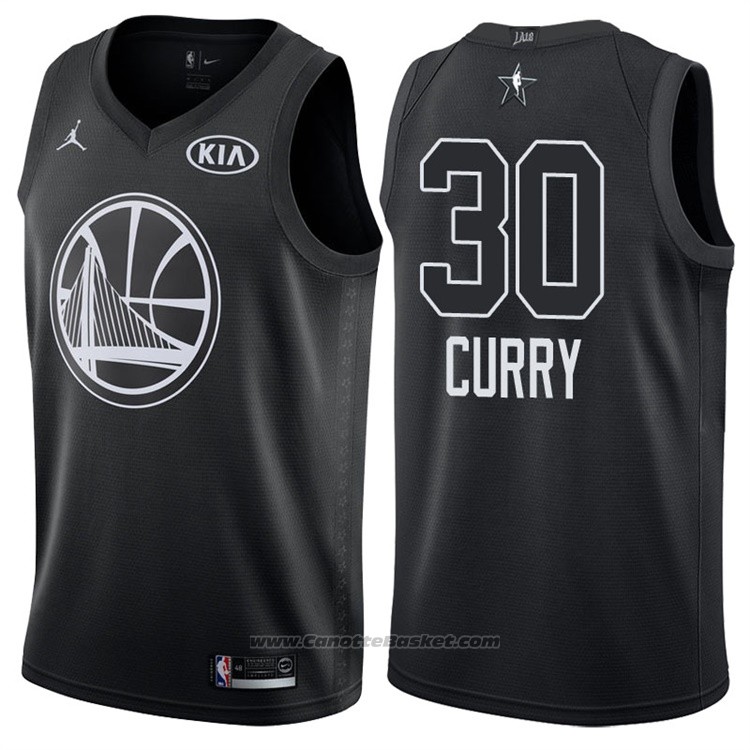Maglia All Star 2018 Golden State Warriors Stephen Curry #30 Nero
